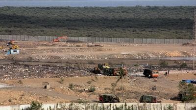 Mumbai - June 03, 2012 - The newly opened Kanjurmarg dumping ground where 4000 tonnes of waste is dumped everyday at kanjurmarg on sunday, India, June 03, 2012. (Photo by Praful Gangurde) (Hindustan Times) Mumbai - June 03, 2012 - The newly opened Kanjurmarg dumping ground where 4000 tonnes of waste is dumped everyday at kanjurmarg on sunday, India, June 03, 2012. (Photo by Praful Gangurde) (Hindustan Times)