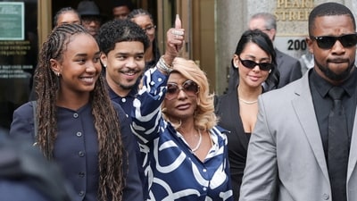 Janice Combs and Chance Combs walk outside the U.S. federal court, after the jury reached verdicts in the Sean "Diddy" Combs sex trafficking and racketeering conspiracy trial, in Manhattan, New York City, U.S., July 2, 2025. (REUTERS)