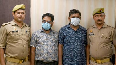 Police said that 66 fake marksheets, seven migration certificates, two laptops, two printers, seven mobile phones, and other forged documents were recovered from their possession. (Sunil Ghosh/HT Photos) Police said that 66 fake marksheets, seven migration certificates, two laptops, two printers, seven mobile phones, and other forged documents were recovered from their possession. (Sunil Ghosh/HT Photos)