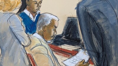 Sean ' Diddy' Combs, center, reads a jury note with his defense attorneys during jury deliberations for his sexual misconduct trial in Manhattan federal court, Monday, June 30, 2025, in New York. (Elizabeth Williams via AP) (AP) Sean ' Diddy' Combs, center, reads a jury note with his defense attorneys during jury deliberations for his sexual misconduct trial in Manhattan federal court, Monday, June 30, 2025, in New York. (Elizabeth Williams via AP) (AP)