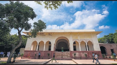 The restoration efforts by both ASI and DDA began after Saxena’s visit to the site in January 2024. Active conservation work commenced in June the same year. (PTI) The restoration efforts by both ASI and DDA began after Saxena’s visit to the site in January 2024. Active conservation work commenced in June the same year. (PTI)