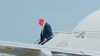 U.S. President Donald Trump deplanes Air Force One on July 01, 2025 in Joint Base Andrews, Maryland. (Photo by Anna Moneymaker / GETTY IMAGES NORTH AMERICA / Getty Images via AFP) (Getty Images via AFP) U.S. President Donald Trump deplanes Air Force One on July 01, 2025 in Joint Base Andrews, Maryland. (Photo by Anna Moneymaker / GETTY IMAGES NORTH AMERICA / Getty Images via AFP) (Getty Images via AFP)