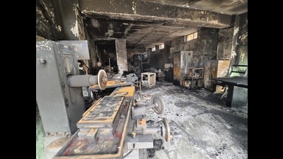 While Mohali police confirmed that the unit lacked basic fire safety provisions, no FIR has been lodged so far. (Sanjeev Sharma/HT)