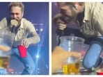 Post Malone fell off the stage during his recent concert in Arizona while interacting with a fan.