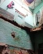 The roof of the house that collapsed at Ahiyapur village near Tanda in Hoshiarpur district amid heavy rain on Thursday. (HT Photo) The roof of the house that collapsed at Ahiyapur village near Tanda in Hoshiarpur district amid heavy rain on Thursday. (HT Photo)