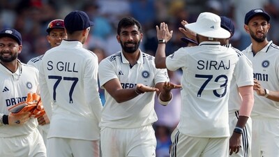 India's Jasprit Bumrah and teammates celebrate the wicket of England's Ben Duckett during the second day of the 1st Test (@BCCI X) India's Jasprit Bumrah and teammates celebrate the wicket of England's Ben Duckett during the second day of the 1st Test (@BCCI X)
