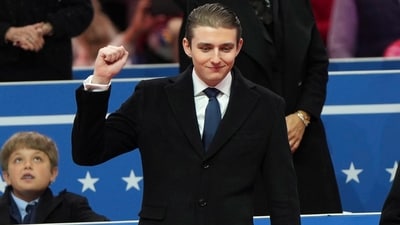 In May 2025, Barron Trump's love life becomes a topic of controversy, drawing attention and criticism on social media. AP/PTI (AP) In May 2025, Barron Trump's love life becomes a topic of controversy, drawing attention and criticism on social media. AP/PTI (AP)