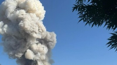 A fireworks facility exploded and caught fire in the Yolo County town of Esparto, California. (Facebook/ Blanca Garcia) A fireworks facility exploded and caught fire in the Yolo County town of Esparto, California. (Facebook/ Blanca Garcia)