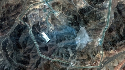 A satellite view shows an overview of Fordow underground complex, after the U.S. struck the underground nuclear facility, near Qom, Iran June 22, 2025. (via REUTERS)