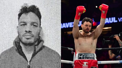 Julio Cesar Chavez Jr's mugshot (L, Source: Dept. Of Homeland Security) and Chavez Jr. at the fight against Jake Paul at Honda Center (R, Source: Gary A. Vasquez-Imagn Image)
Created Julio Cesar Chavez Jr's mugshot (L, Source: Dept. Of Homeland Security) and Chavez Jr. at the fight against Jake Paul at Honda Center (R, Source: Gary A. Vasquez-Imagn Image)
Created