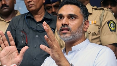 Maharashtra minister of state for home Yogesh Kadam talks to the media in Mumbai. (PTI file) Maharashtra minister of state for home Yogesh Kadam talks to the media in Mumbai. (PTI file)
