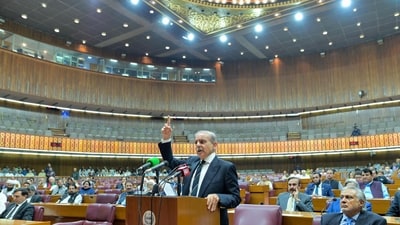 The five reserved seats in Pak National Assembly from Khyber Pakhtunkhwa, PML-N and PPP have secured wins in two seats each and JUI-F has secured one. (AFP File) The five reserved seats in Pak National Assembly from Khyber Pakhtunkhwa, PML-N and PPP have secured wins in two seats each and JUI-F has secured one. (AFP File)