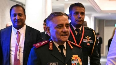 General Anil Chauhan, Chief of Defence Staff of Indian Armed Forces, in Singapore. (AFP file) General Anil Chauhan, Chief of Defence Staff of Indian Armed Forces, in Singapore. (AFP file)