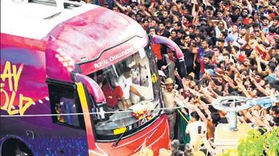 The June 4 stampede outside Bengaluru’s M Chinnaswamy Stadium left 11 people dead. (PTI) The June 4 stampede outside Bengaluru’s M Chinnaswamy Stadium left 11 people dead. (PTI)