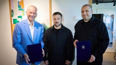 Ukraine Volodymyr Zelensky said he is also in talks with Denmark, Norway, Germany, Canada, Lithuania, and the UK to start joint production. (X/@ZelenskyyUa) Ukraine Volodymyr Zelensky said he is also in talks with Denmark, Norway, Germany, Canada, Lithuania, and the UK to start joint production. (X/@ZelenskyyUa)