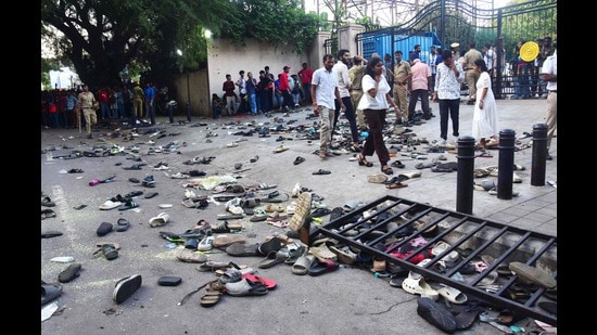 The June 4 stampede outside the Chinnaswamy stadium during the victory celebrations of the RCB maiden IPL trophy-winning campaign left 11 people dead. (AFP)