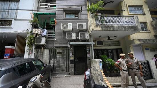 The house where the murder took place. (Sanchit Khanna/HT Photo)