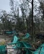 Alibag, India - June 4, 2020: Food stalls and the big trees are damage at Kashid beach after Cyclone Nisarga battered the in Raigad district, India, on Thursday, June 4, 2020. (Photo by Satish Bate/Hindustan Times)(Mumbai) (Satish Bate/HT Photo)