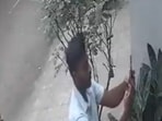 The footage, shows BBMP workers bypassing homes and placing stickers arbitrarily. 