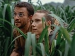 Jonathan Bailey and Scarlett Johansson in a still from Jurassic World Rebirth