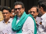 Maharashtra Navnirman Sena (MNS) chief Raj Thackeray during the nomination filing of his son and party candidate Amit Thakeray for Maharashtra Assembly elections, in Mumbai. Maharashtra Navnirman Sena (MNS) chief Raj Thackeray during the nomination filing of his son and party candidate Amit Thakeray for Maharashtra Assembly elections, in Mumbai.