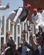 Major confrontation between Samajwadi party chief Akhilesh Yadav and Lucknow Development Authority for entry into Jai Prakash Narain International Centre (File) Major confrontation between Samajwadi party chief Akhilesh Yadav and Lucknow Development Authority for entry into Jai Prakash Narain International Centre (File)