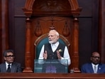 Prime Minister Narendra Modi addresses a Joint Assembly of the Parliament of Trinidad & Tobago, on Friday. Prime Minister Narendra Modi addresses a Joint Assembly of the Parliament of Trinidad & Tobago, on Friday.