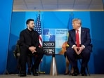 Ukraine's President Volodymyr Zelensky meets with US President Donald Trump on the sideline of the North Atlantic Treaty Organization (NATO) summit in The Hague.