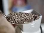Chia seeds absorb 27 times their weight in water, making dry consumption risky.