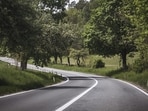 While on the highway, the driver felt sleepy and briefly stopped the car to answer nature's call.