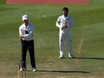 Ishan Kishan preparing to bowl in a County match Ishan Kishan preparing to bowl in a County match