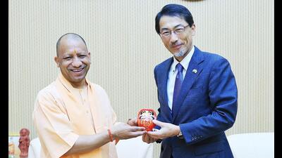 Ambassador of Japan to India, Ono Keiichi, with UP chief minister Yogi Adityanath in Lucknow on Friday. (Sourced) Ambassador of Japan to India, Ono Keiichi, with UP chief minister Yogi Adityanath in Lucknow on Friday. (Sourced)