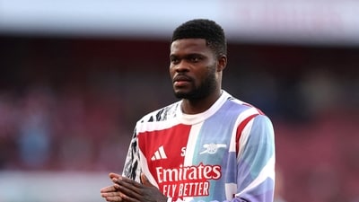 Former Arsenal midfielder Thomas Partey has been charged with five counts of rape, British police said Friday. (REUTERS)