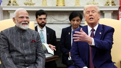 US President Donald Trump with Indian Prime Minister Narendra Modi at the White House in Washington earlier this year. (Reuters/File)
