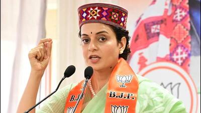 Kangana Ranaut, the BJP MP from Mandi, has been conspicuous by her absence from her constituency, which has seen 14 deaths and 31 people missing since the cloudbursts triggered landslides and flashfloods earlier this week. (HT file photo) Kangana Ranaut, the BJP MP from Mandi, has been conspicuous by her absence from her constituency, which has seen 14 deaths and 31 people missing since the cloudbursts triggered landslides and flashfloods earlier this week. (HT file photo)