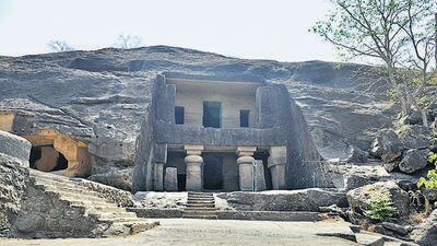Mumbai, India - April 25, 2016 : Kanheri Caves in Sanjay Gandhi National Park, Mumbai, India, 25th April 2016. (Photo by Samson Tupdal/ Hindustan Times) (Hindustan Times) Mumbai, India - April 25, 2016 : Kanheri Caves in Sanjay Gandhi National Park, Mumbai, India, 25th April 2016. (Photo by Samson Tupdal/ Hindustan Times) (Hindustan Times)