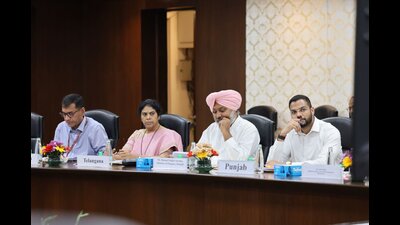 Punjab Finance minister Harpal Singh Cheema during the first meeting of the group of ministers (GoM) on ‘Analysis of Revenue from GST’ held in New Delhi. (Sourced) Punjab Finance minister Harpal Singh Cheema during the first meeting of the group of ministers (GoM) on ‘Analysis of Revenue from GST’ held in New Delhi. (Sourced)