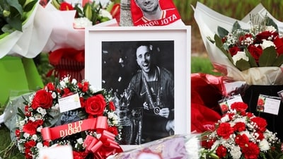 Liverpool will "immortalise' Diogo Jota's jersey No.20 following his tragic death in a car accident in Spain. (REUTERS)