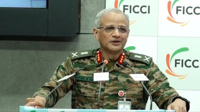 Lieutenant General Rahul R Singh while speaking at 'New Age Military Technologies' organised by FICCI. (X/PTI) Lieutenant General Rahul R Singh while speaking at 'New Age Military Technologies' organised by FICCI. (X/PTI)