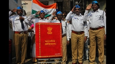 The principles of socialism and secularism were firmly anchored in the original constitutional vision from the very beginning, even though they were technically codified by declaration in the 42nd Amendment. (Hindustan Times) The principles of socialism and secularism were firmly anchored in the original constitutional vision from the very beginning, even though they were technically codified by declaration in the 42nd Amendment. (Hindustan Times)