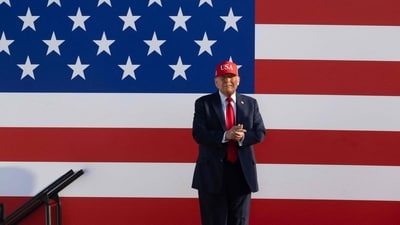 In the video, Donald Trump apparently, for the first time on record, conceded that he lost the 2020 election. (AFP)