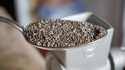 Chia seeds absorb 27 times their weight in water, making dry consumption risky. (Pixabay) Chia seeds absorb 27 times their weight in water, making dry consumption risky. (Pixabay)