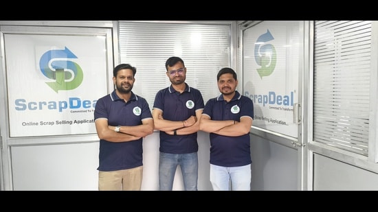(From left) Jayesh Pakhale, founder & CEO; Ganesh Pakhale, co-founder & COO; Vaibhav Pakhale, co-founder & CFO. (HT PHOTO)