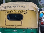 An auto rickshaw on Bengaluru roads.