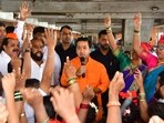 BJP's Nitesh Rane at a recent public interaction in Mumbai.