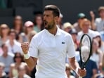 Novak Djokovic aims for his 25th Grand Slam title following a win over Evans at Wimbledon 2025. (Photo by Adrian Dennis / AFP) / RESTRICTED TO EDITORIAL USE Novak Djokovic aims for his 25th Grand Slam title following a win over Evans at Wimbledon 2025. (Photo by Adrian Dennis / AFP) / RESTRICTED TO EDITORIAL USE