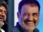 DK Shivakumar (L), Mohandas Pai (R)