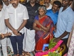 AIADMK members and others pay tribute to Ajithkumar who died in custody, in Sivaganga, Tamil Nadu, on Wednesday AIADMK members and others pay tribute to Ajithkumar who died in custody, in Sivaganga, Tamil Nadu, on Wednesday
