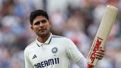 India's captain Shubman Gill reacts as he walks back to the pavilion having lost his wicket for 161 on day four of the second Test (AFP) India's captain Shubman Gill reacts as he walks back to the pavilion having lost his wicket for 161 on day four of the second Test (AFP)