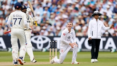 India captain Shubman Gill had the best response in store after Harry Brook tried to convince him to declare the innings. (Action Images via Reuters)